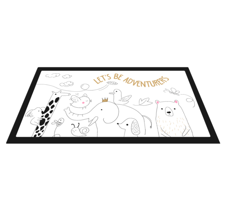 Tapis vinyle pour enfants soyons aventuriers - TenStickers