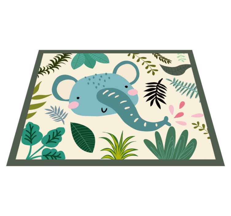 Tapis vinyle chambre bébé illustration d'éléphant - TenStickers