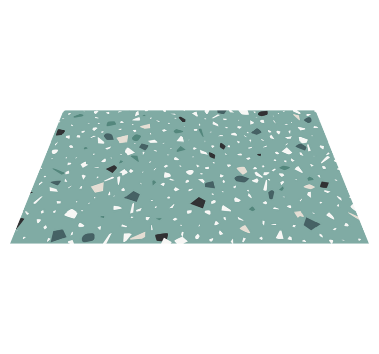 Tapis vinyle pierre style terrazzo vert - TenStickers