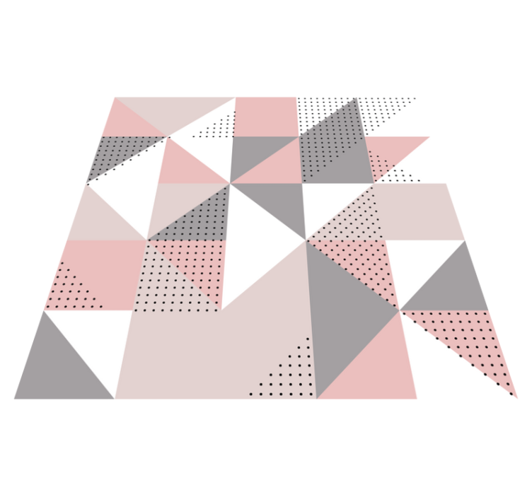 Tapis vinyle géométrique segments de couleur triangulaires - TenStickers