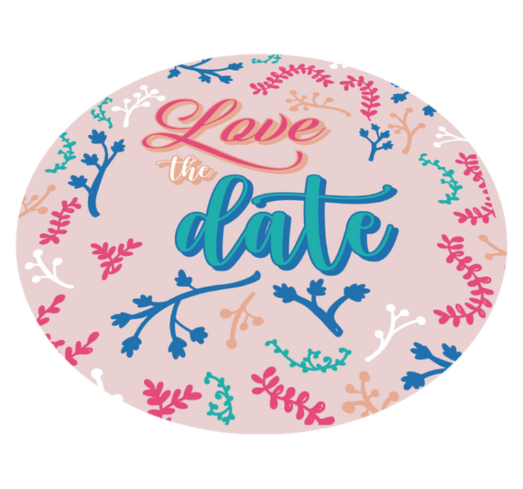 Tapis vinyle citation j'aime la date - TenStickers