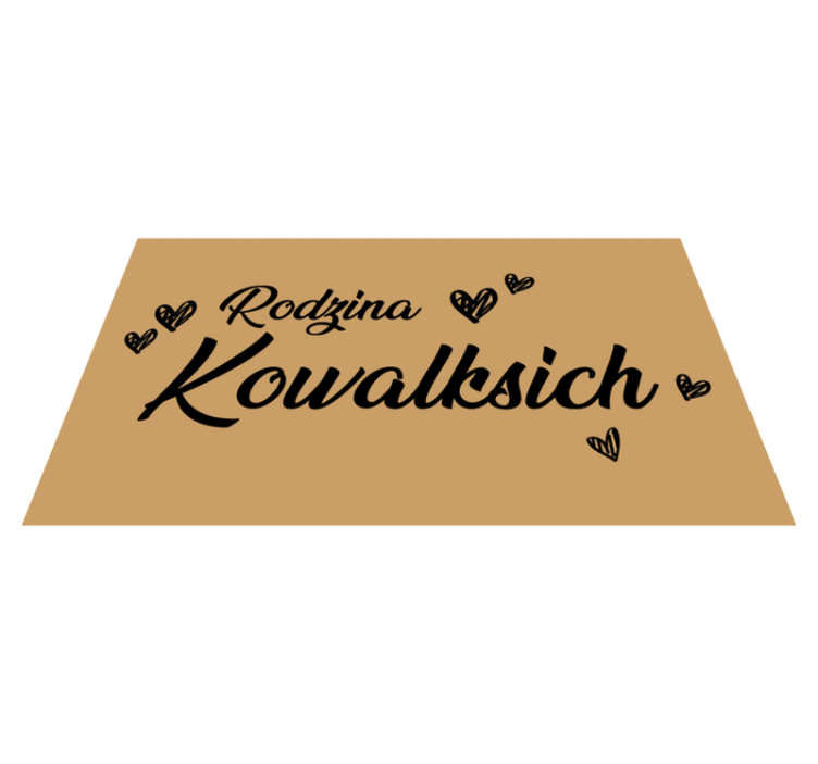 Tapis vinyle avec nom Nom de la famille en noir - TenStickers