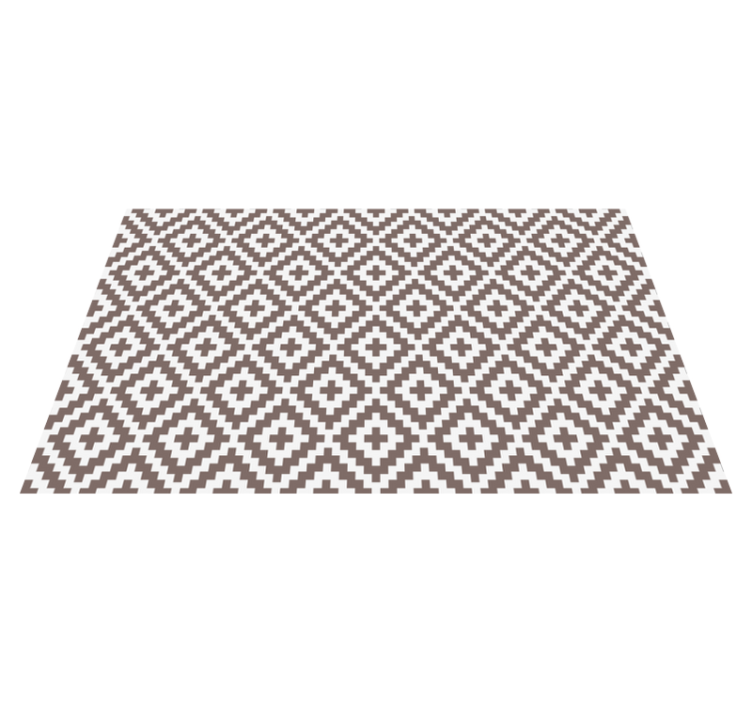 Tapis vinyle mosaique Tapis en vinyle mosaïque crème - TenStickers