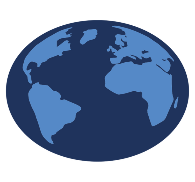 Tapis vinyle carte du monde représentation du globe - TenStickers