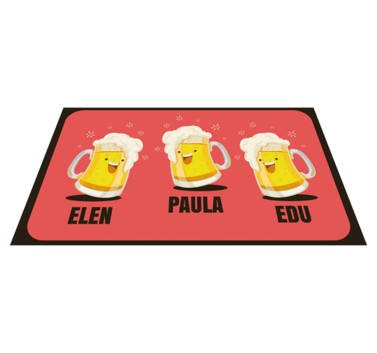 Tapis vinyle entrée chopes à bière personnalisées - TenStickers