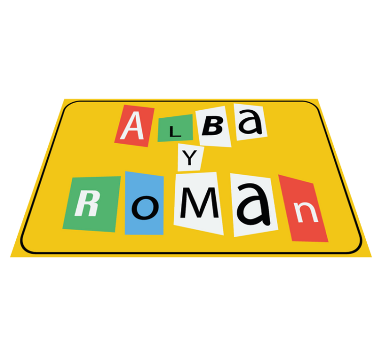 Tapis vinyle avec nom Message anonyme - TenStickers