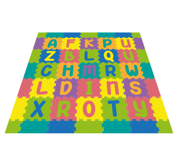 Tapis vinyle chambre bebe Imitation de caoutchouc avec des lettre - TenStickers