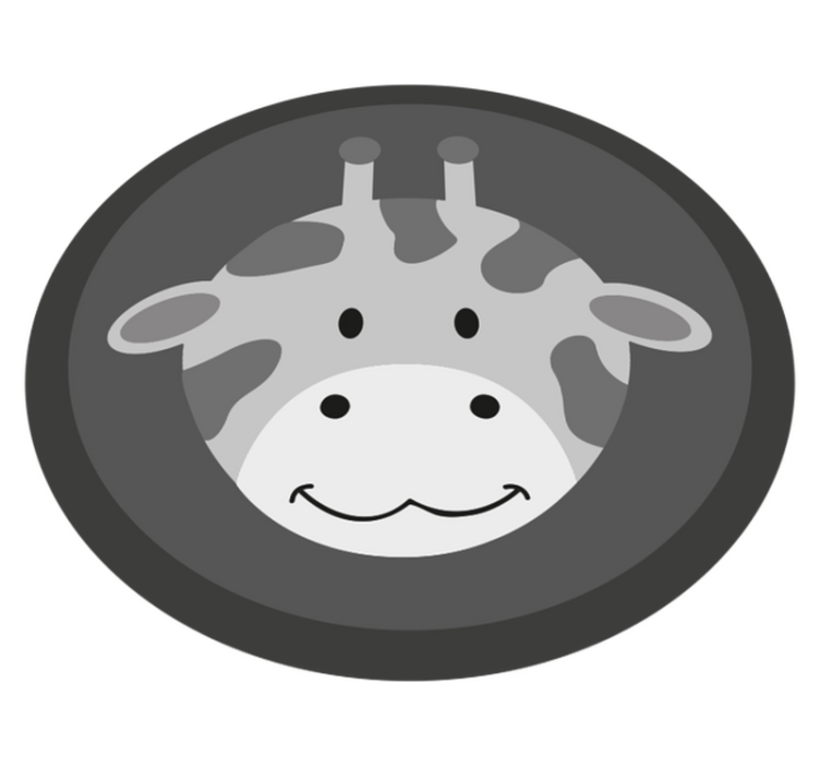 Tapis vinyle chambre bébé petit girafe grise - TenStickers