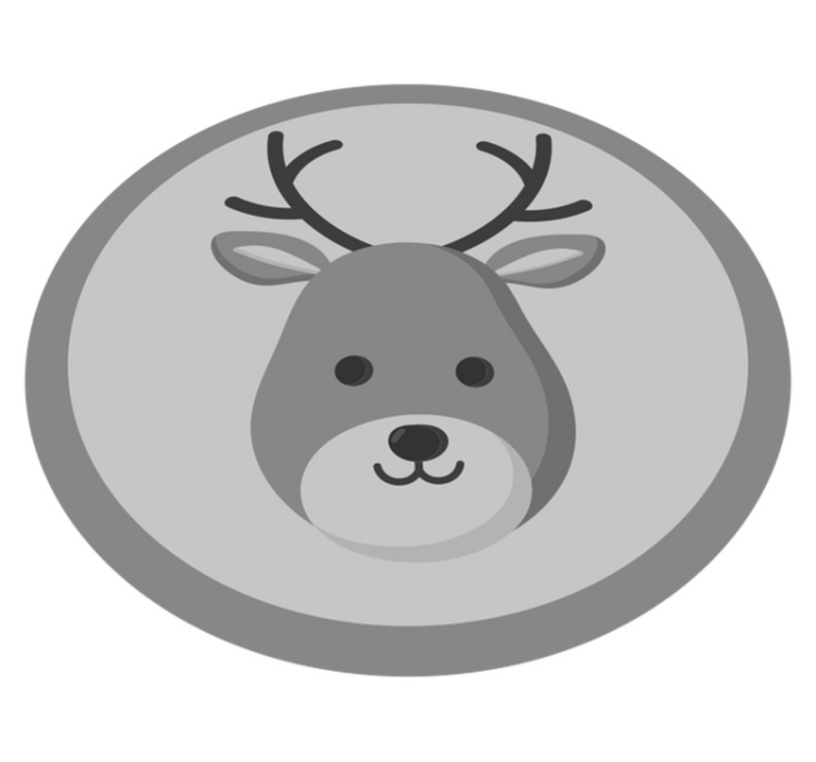 Tapis vinyle chambre bébé cerf gris - TenStickers