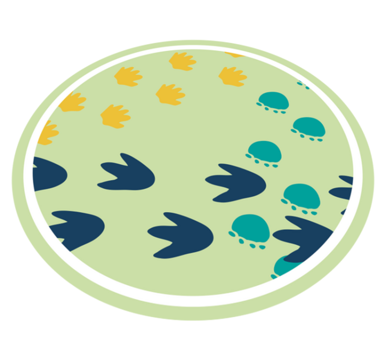 Tapis vinyle chambre bebe Empreintes de dinosaures - TenStickers