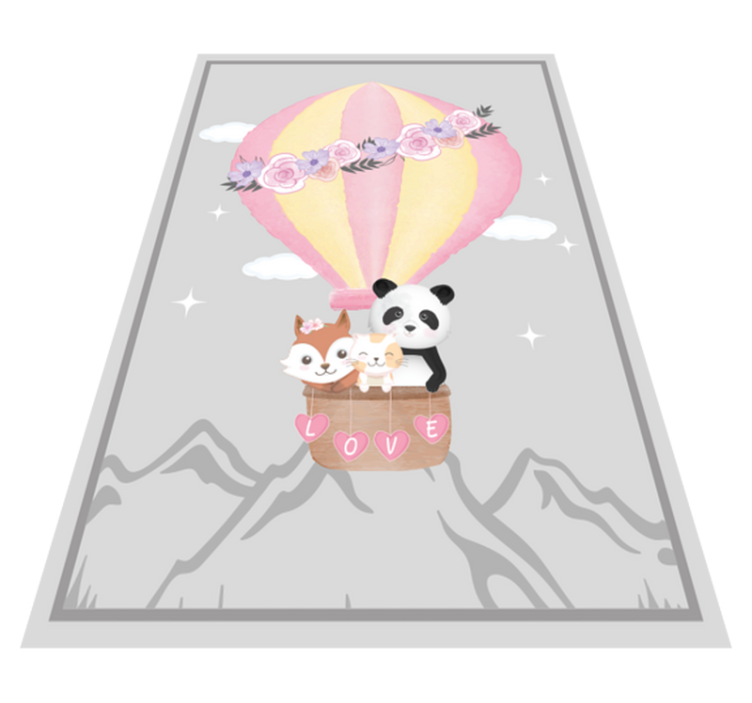 Tapis vinyle pour enfants amour de l'air chaud - TenStickers