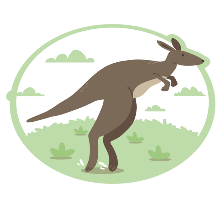 Tapis vinyle pour enfants saut du kangourou - TenStickers