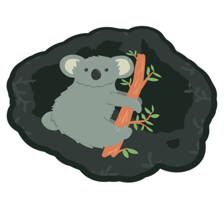 Tapis vinyle animal breloque koala mignon - TenStickers