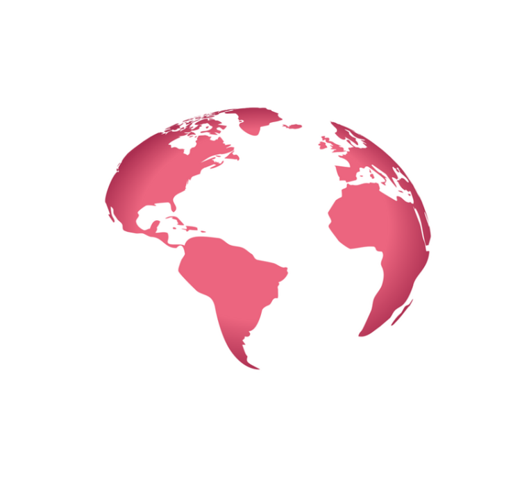 Tapis vinyle carte du monde Design rose élégant - TenStickers