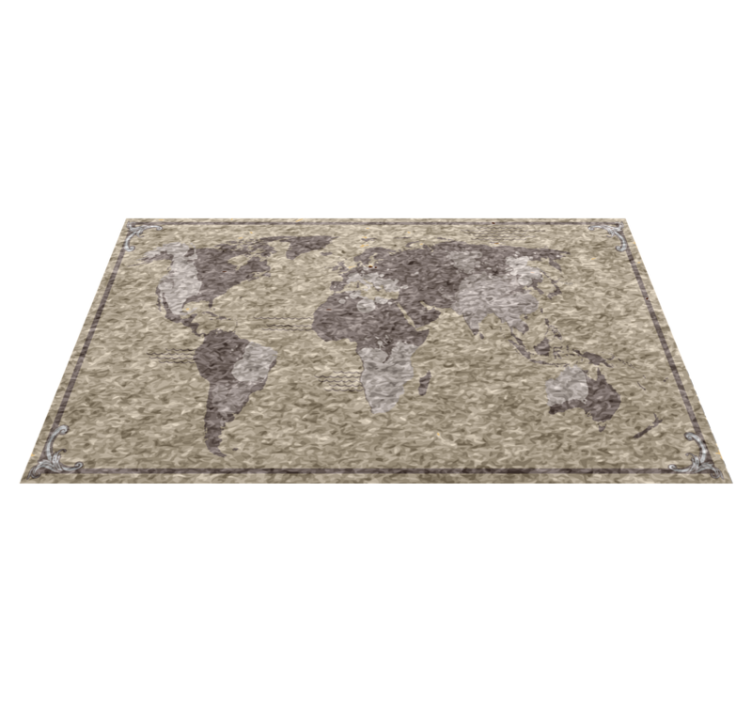 Tapis vinyle carte du monde illustration globale - TenStickers