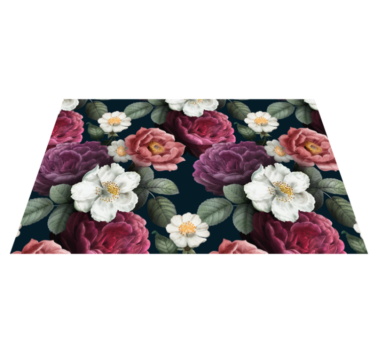 Tapis vinyle fleurs et plantes sophistication botanique chic - TenStickers