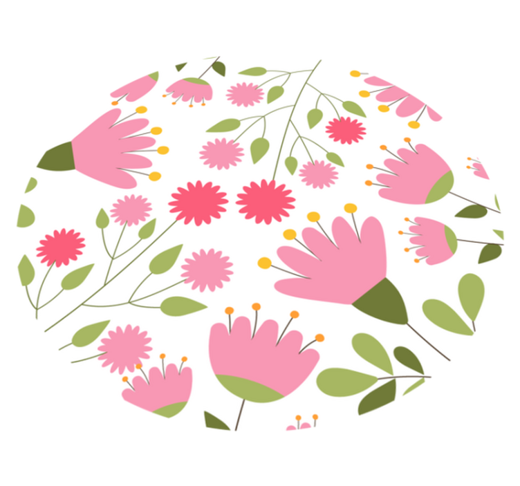 Tapis vinyle fleurs et plantes motif floral délice - TenStickers