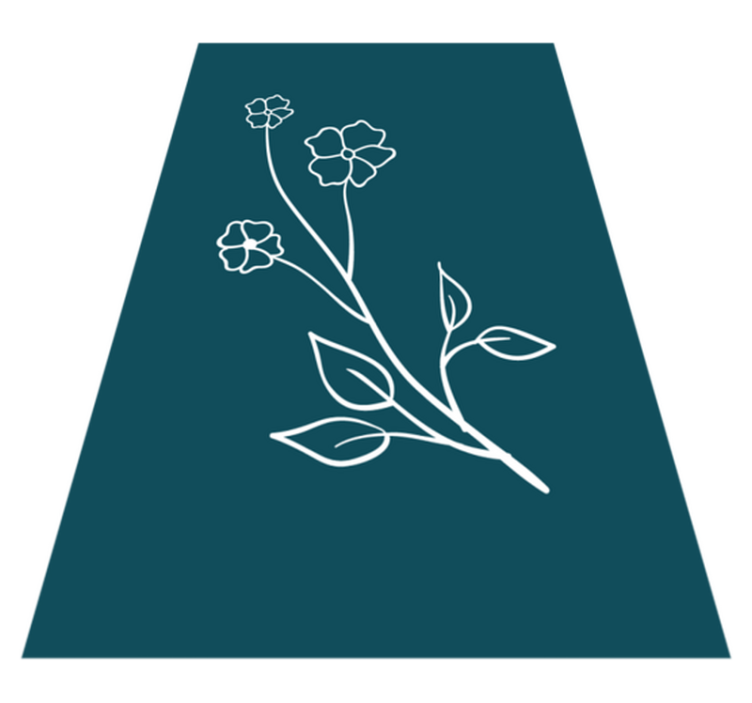 Tapis vinyle fleurs et plantes tige florale expressive - TenStickers