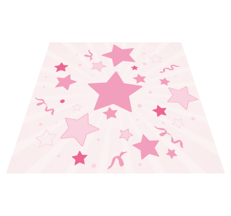 Tapis vinyle étoile motif festif rose - TenStickers