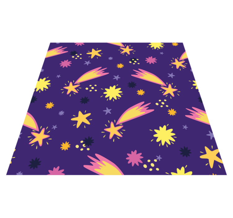 Tapis vinyle étoile motif comète brillante - TenStickers