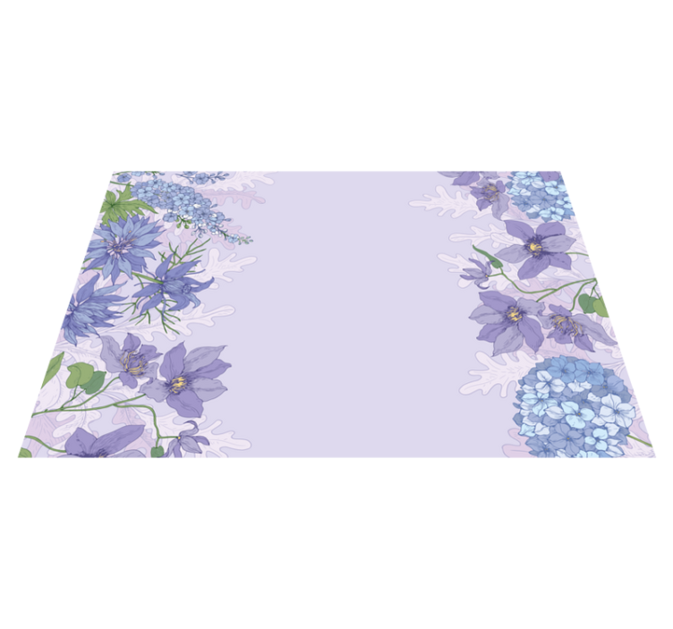 Tapis vinyle fleurs et plantes accents floraux de lavande - TenStickers