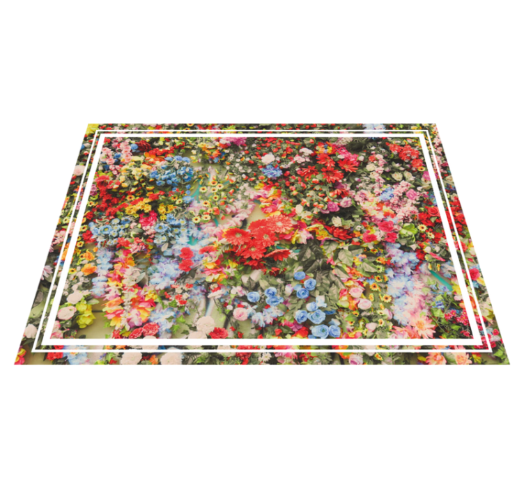 tapis vinyle couloir Champ de fleurs différent - TenStickers