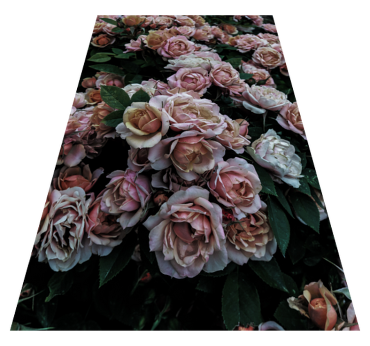 Tapis vinyle fleurs et plantes élégante présentation florale - TenStickers