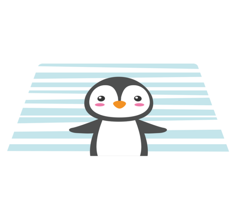 Tapis vinyle chambre bébé conception de pingouin mignon - TenStickers