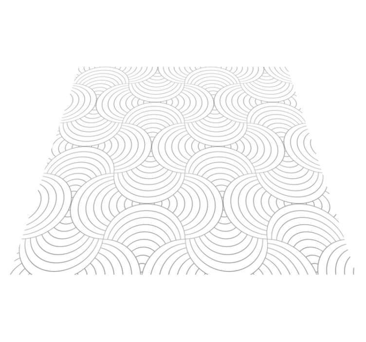 Tapis vinyle minimaliste motif de lignes courbes - TenStickers