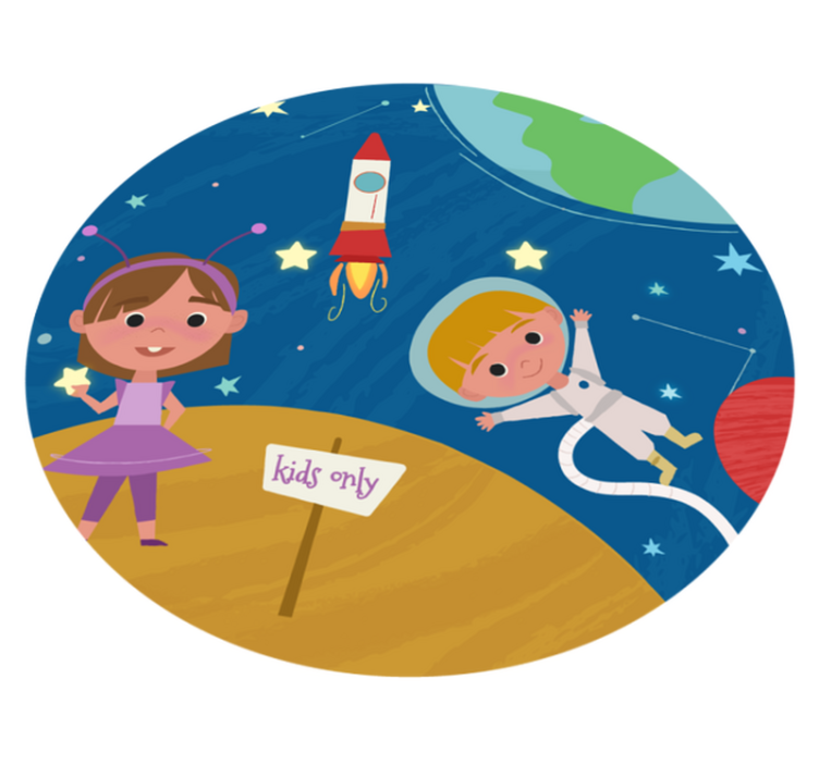 Tapis vinyle jeux aventure spatiale amusante - TenStickers
