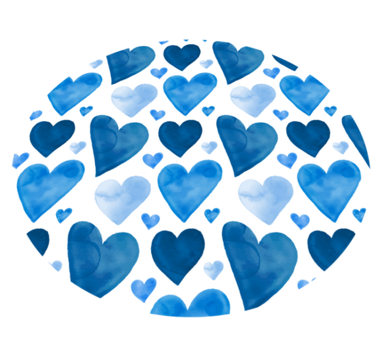Tapis vinyle ado motif coeur bleu - TenStickers