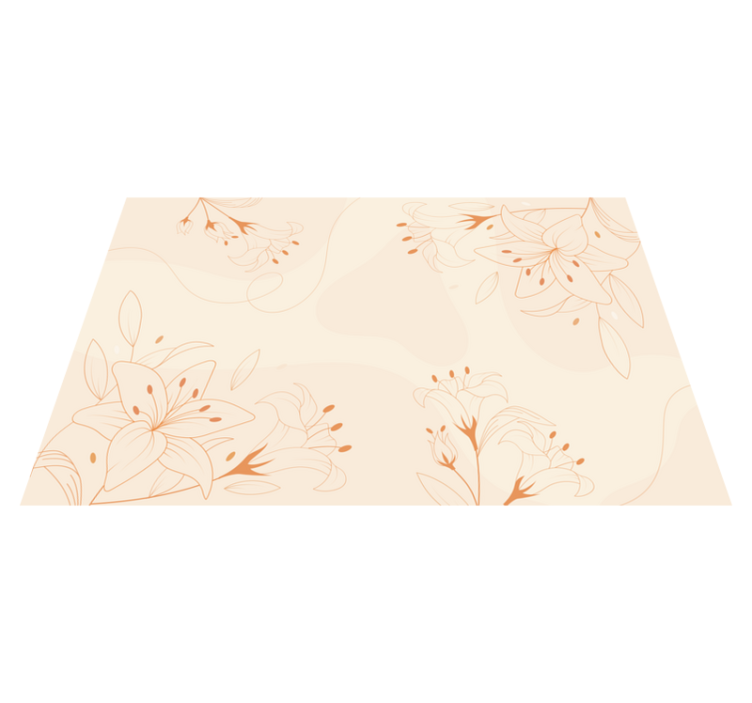 Tapis vinyle fleurs et plantes composante botanique élégante - TenStickers