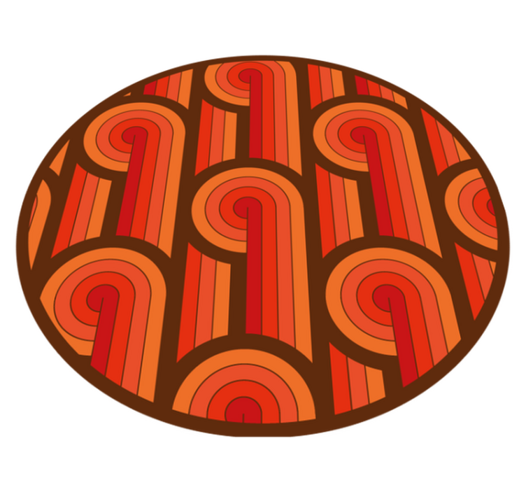 Tapis vinyle retro Formes rayées - TenStickers