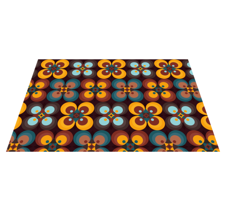 Tapis vinyle carreaux de ciment motif circulaire coloré - TenStickers