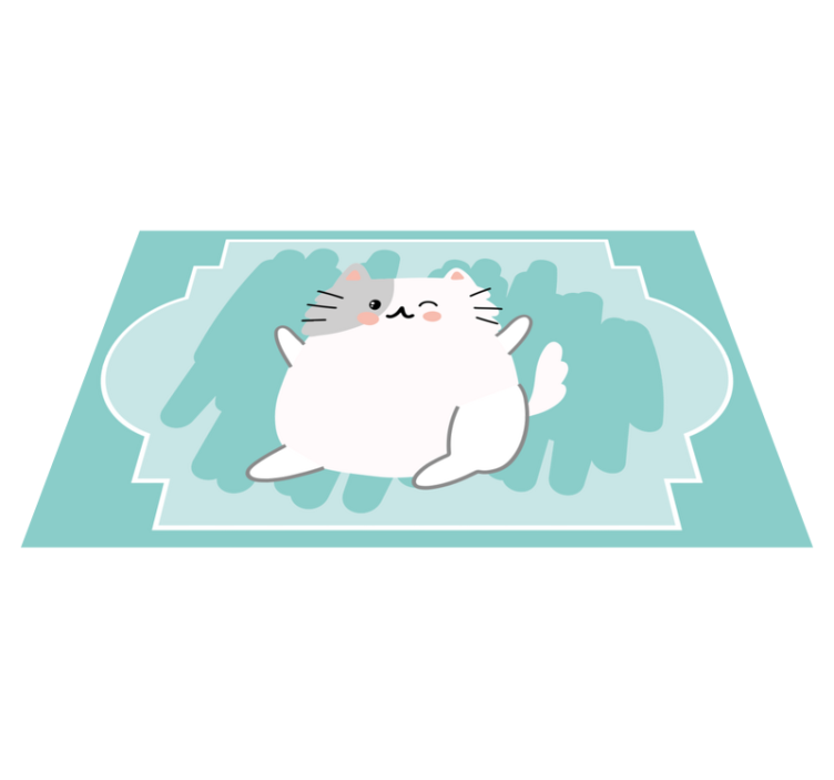 Tapis vinyle chambre bébé illustration de chat mignon - TenStickers