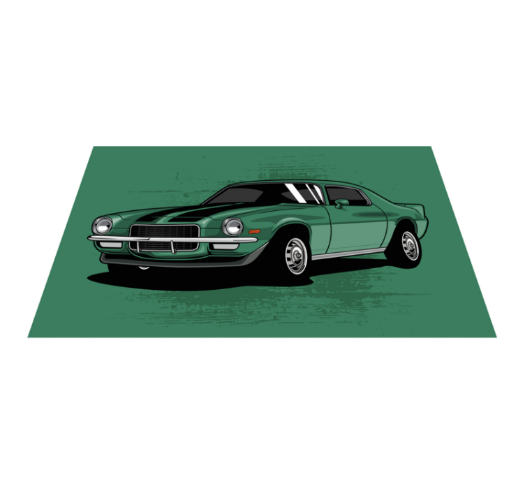 Tapis vinyle salon Super muscle car - TenStickers
