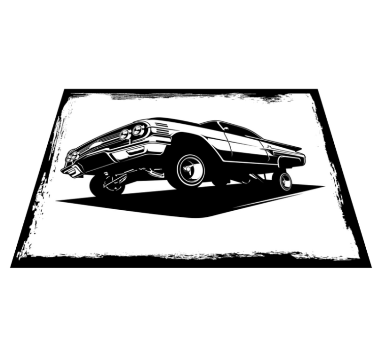 tapis vinyle salon Belle voiture de muscle - TenStickers