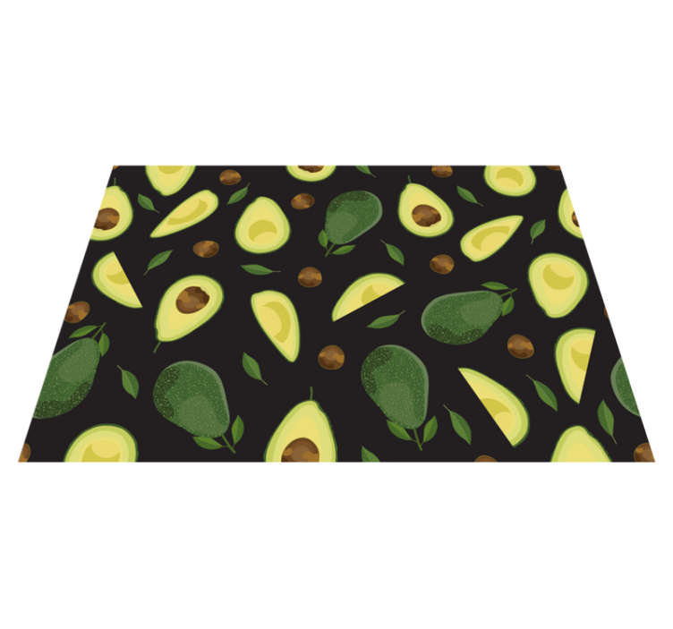 Tapis vinyle cuisine motif avocat - TenStickers