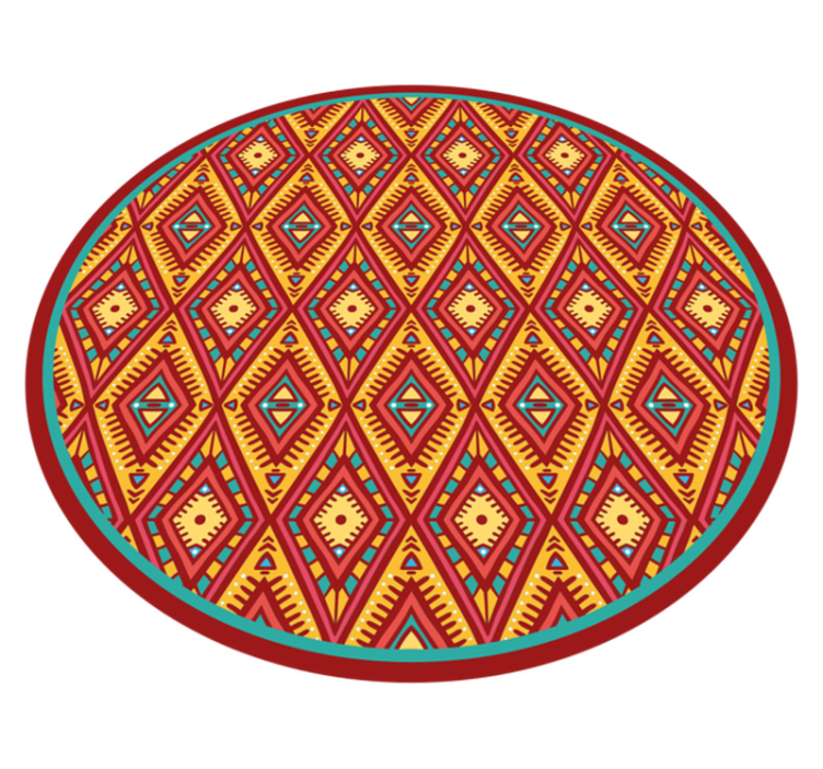 Tapis vinyle éthnique élément tribal géométrique - TenStickers