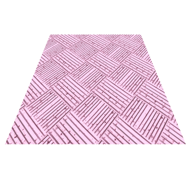 Tapis vinyle salle de bain motif bois rose - TenStickers