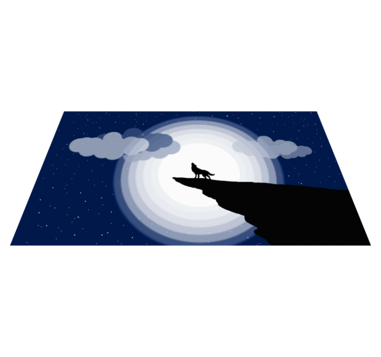 Tapis vinyle ado hurlement du croissant de lune - TenStickers