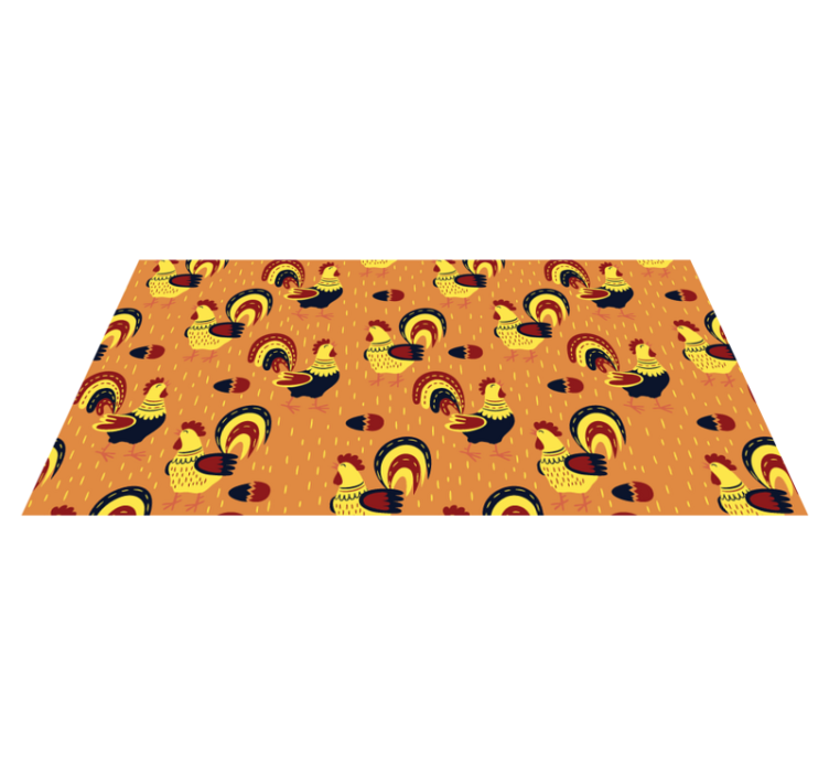 Tapis vinyle animal Couleurs originales d'ombre de coq - TenStickers