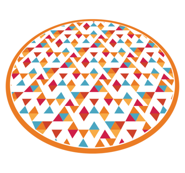 Tapis vinyle géométrique formes triangulaires colorées - TenStickers