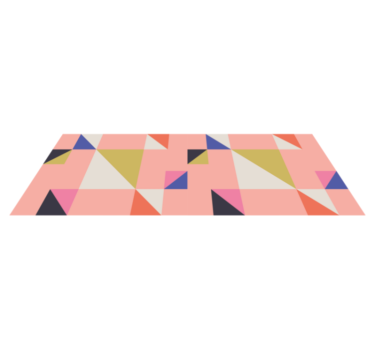 Tapis vinyle géométrique triangles modernes - TenStickers