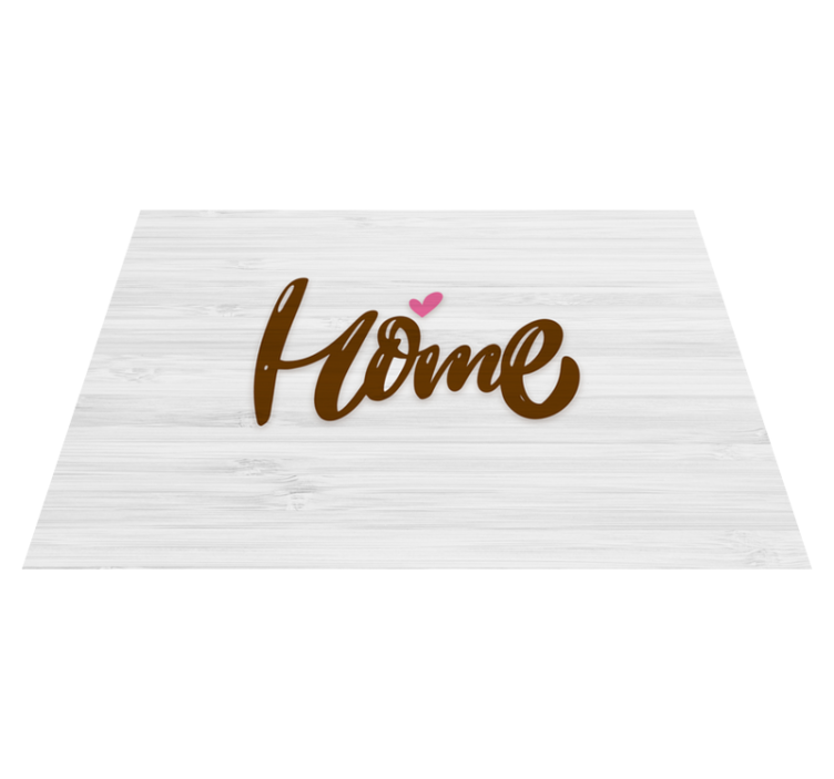 Tapis vinyle entrée maison en bois avec foyer - TenStickers