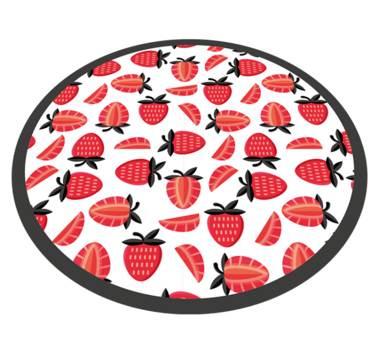 Tapis vinyle cuisine illustration de fraise - TenStickers