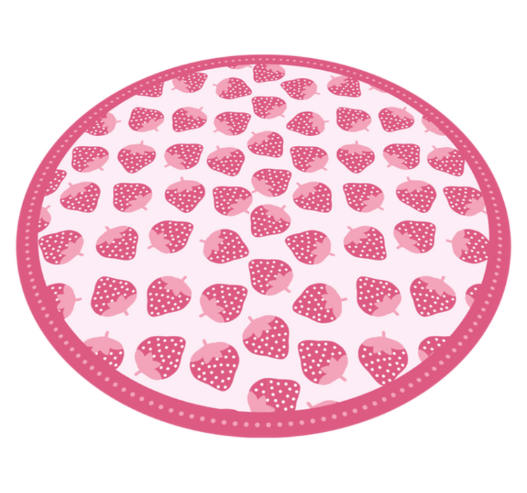 Tapis vinyle cuisine motif fraise sucrée - TenStickers