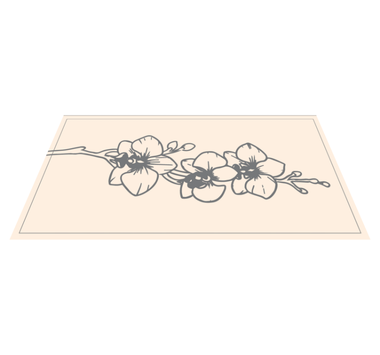 Tapis vinyle fleurs et plantes orchidée gracieuse - TenStickers