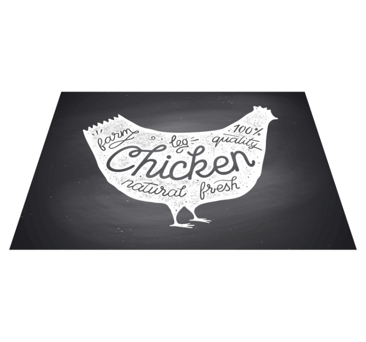 Tapis vinyle cuisine poulet frais de la ferme - TenStickers
