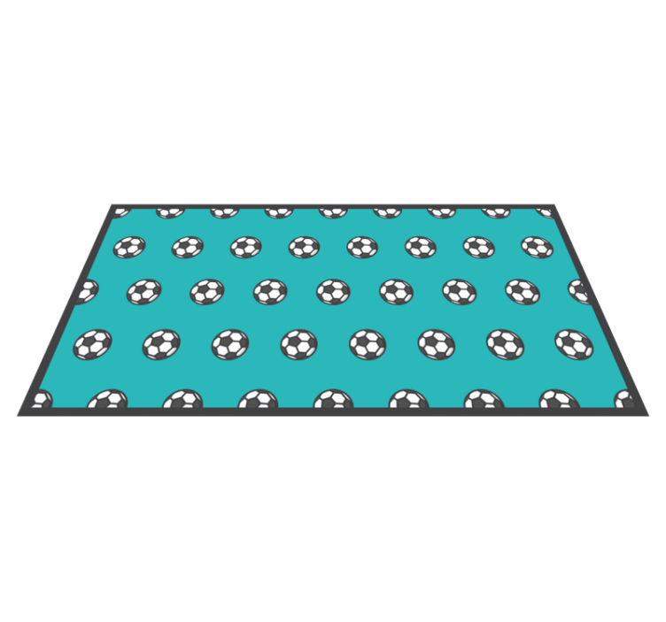 Tapis vinyle jeux motif ballon de foot - TenStickers
